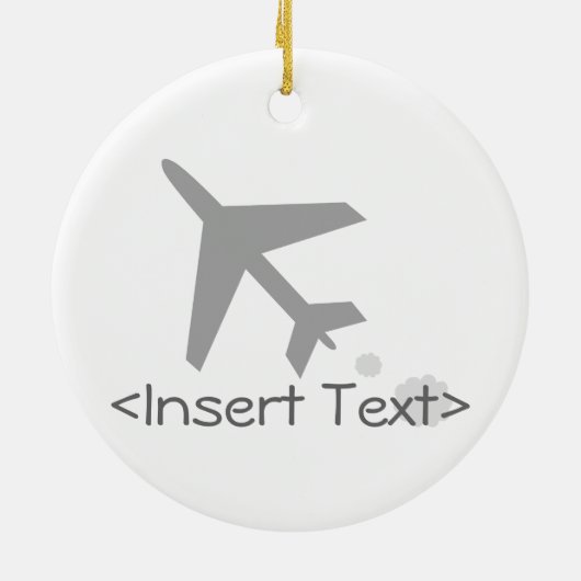 Flugzeug Keramik Ornament (Hinten)