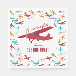 Flugzeug Kids 1. Geburtstag Party Zeitfliegen Serviette