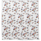 Flugzeug Kinder Duschvorhang (Vorderseite)