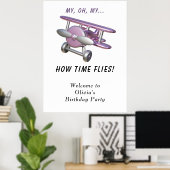 Flugzeug Kindergeburtstag Poster (Heimbüro)