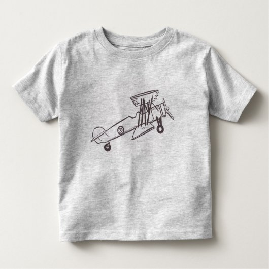 Flugzeug Kleinkind T - Shirt Junge Shirt (Vorderseite)