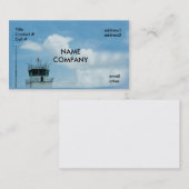 Flugzeug-Kontrollenturm auf blauem Himmel Visitenkarte (Vorne/Hinten)
