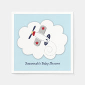 Flugzeug Little Aviator Custom Party Napkin Serviette (Vorderseite)