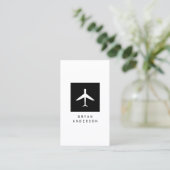 Flugzeug-Logo-Visitenkarte Visitenkarte (Stehend Vorderseite)
