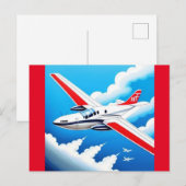 Flugzeug Luftfahrt Postkarte (Vorne/Hinten)
