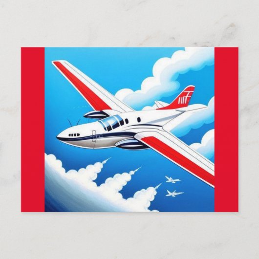 Flugzeug Luftfahrt Postkarte (Vorderseite)