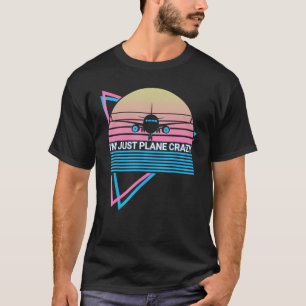 Flugzeug Luftfahrt Retro Ich bin nur Flugzeug T-Shirt