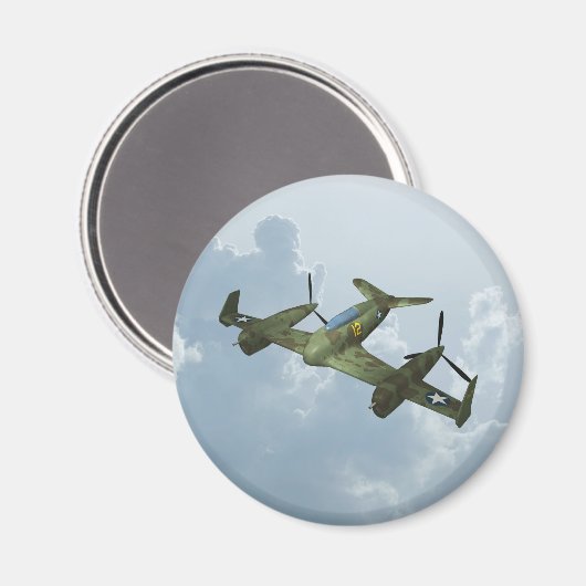 Flugzeug Magnet (Vorderseite/Rückseite)