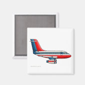 Flugzeug Magnet (Vorderseite/Rückseite)