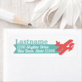 Flugzeug mit Banner-Rücksendeadresse (Insitu)