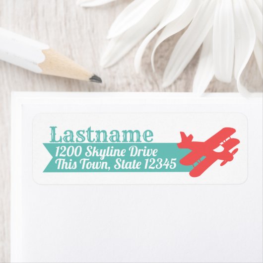 Flugzeug mit Banner-Rücksendeadresse (Insitu)