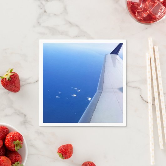 Flugzeug mit Flug im Sky-Foto Serviette (Beispiel)