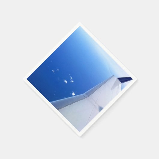 Flugzeug mit Flug im Sky-Foto Serviette (Ecke)