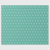 Flugzeug mit Greeny Blue Mint Geschenkpapier (Flach)