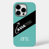 Flugzeug mit grüner schwarzer Luftfahrt Case-Mate iPhone Hülle (Rückseite)