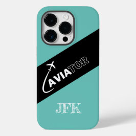 Flugzeug mit grüner schwarzer Luftfahrt Case-Mate iPhone 14 Pro Hülle