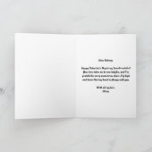 Flugzeug mit Herz-Saite fliegen, einfach, modern Karte (Innenseite)