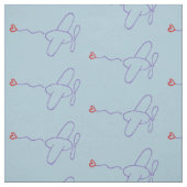 Flugzeug mit Herz Stoff (Muster)