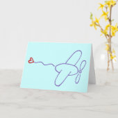 Flugzeug mit Herzlichen Glückwunsch Vatertag Karte (Gelbe Blume)