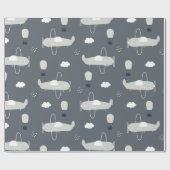 Flugzeug mit Himmel Geschenkpapier (Flach)
