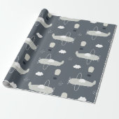 Flugzeug mit Himmel Geschenkpapier (Ungerollt)