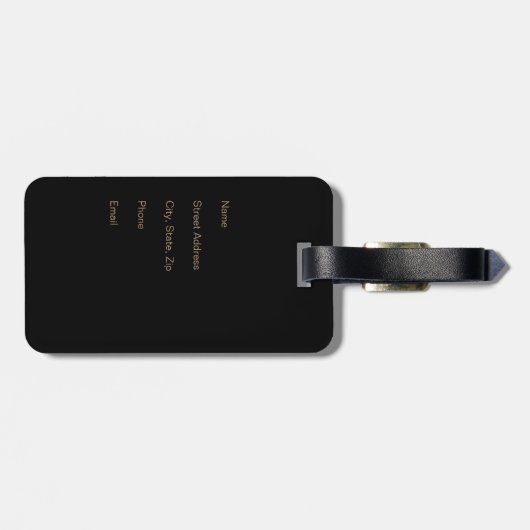 Flugzeug mit Ihren Initial- oder Flughafencode Gepäckanhänger (Rückseite horizontal)