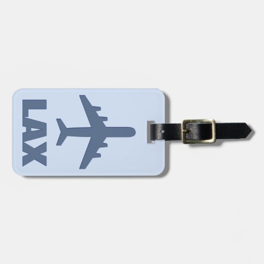 Flugzeug mit Ihren Initial- oder Flughafencode Gepäckanhänger (Vorderseite horizontal)