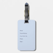 Flugzeug mit Ihren Initial- oder Flughafencode Gepäckanhänger (Rückseite vertikal)