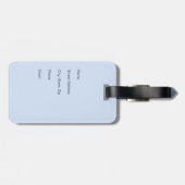 Flugzeug mit Ihren Initial- oder Flughafencode Gepäckanhänger (Rückseite horizontal)