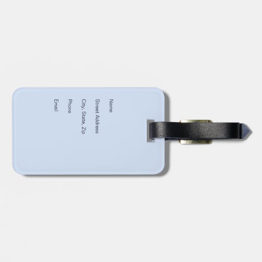 Flugzeug mit Ihren Initial- oder Flughafencode Gepäckanhänger (Rückseite horizontal)