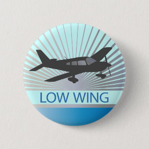 Flugzeug mit niedrigem Flügel Button