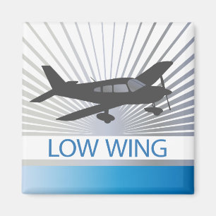 Flugzeug mit niedrigem Flügel Magnet