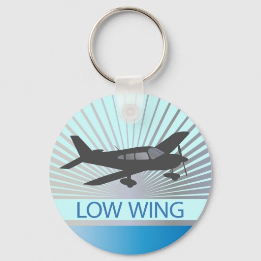 Flugzeug mit niedrigem Flügel Schlüsselanhänger (Vorderseite)