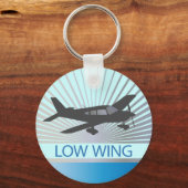 Flugzeug mit niedrigem Flügel Schlüsselanhänger (Vorderseite)