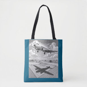 Flugzeug mit Schatten Tasche
