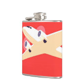 Flugzeug mit Vintagem WPA farbenfroh Flachmann (Links)