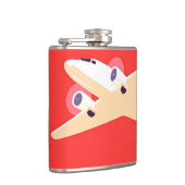 Flugzeug mit Vintagem WPA farbenfroh Flachmann (Rechts)