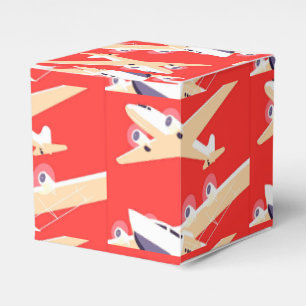 Flugzeug mit Vintagem WPA farbenfroh Geschenkschachtel