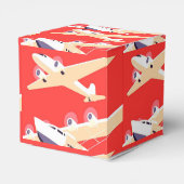 Flugzeug mit Vintagem WPA farbenfroh Geschenkschachtel (Rückseite)