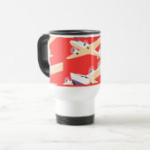 Flugzeug mit Vintagem WPA farbenfroh Reisebecher (Vorderseite Links)