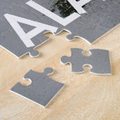 Flugzeug mit weißer und marinierter Oberfläche, Al Puzzle (Seite)