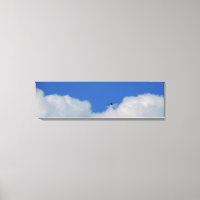 Flugzeug mit Wolken Panoramabilder drucken