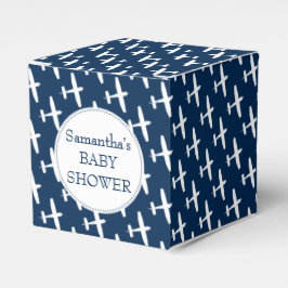 Flugzeug Muster ı Baby Dusche Party Geschenkschachtel
