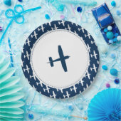 Flugzeug Muster ı Baby Party Teller (Party)