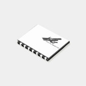 Flugzeug, Neue Horizonte, Motivation (Flugzeug-Bür Post-it Klebezettel (angewinkelt)