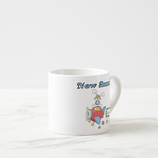 Flugzeug Neue Tante Boy T - Shirt und Geschenke Espressotasse (Vorderseite Rechts)
