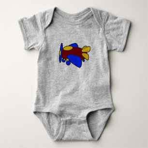 Flugzeug Niedlich farbiger Cartoon Kinder Flugzeug Baby Strampler