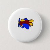 Flugzeug Niedlich farbiger Cartoon Kinder Flugzeug Button (Vorderseite)