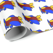 Flugzeug Niedlich farbiger Cartoon Kinder Flugzeug Geschenkpapier (Rolleneckpunkt)