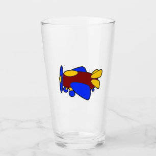 Flugzeug Niedlich farbiger Cartoon Kinder Flugzeug Glas